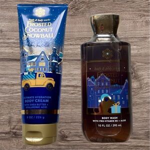 Bath and Body Works Frosted Coconut Snowball 2 Piece Set